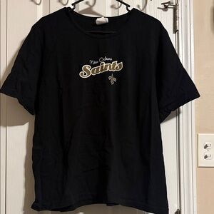 NFL New Orleans Saints Black Ladies T-Shirt - Size 2X